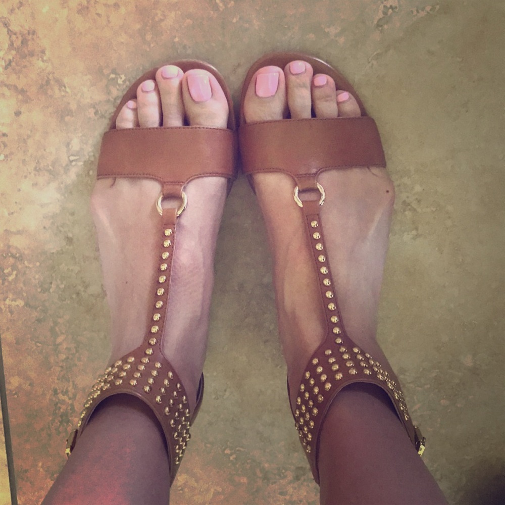 Michael Kors studded wedge sandals